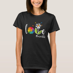 Camiseta Love Noni Life Raibow FLower Butterfly Día de la M