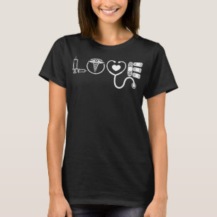 Camiseta Love Nurse Cute Nurse ER Nurse RN Nurse CNA Nurse 