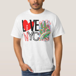 Camiseta Love NYC y Live In NYC T-Shirt 2A