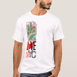 Camiseta Love NYC y Live In NYC Vertical T-Shirt 2A
