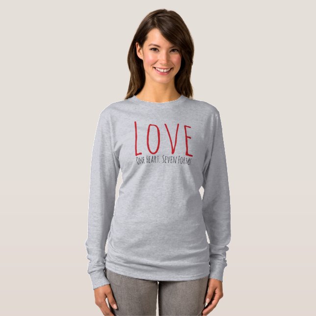 Camiseta Love - One Heart. Seven Forms T-Shirt (Anverso completo)