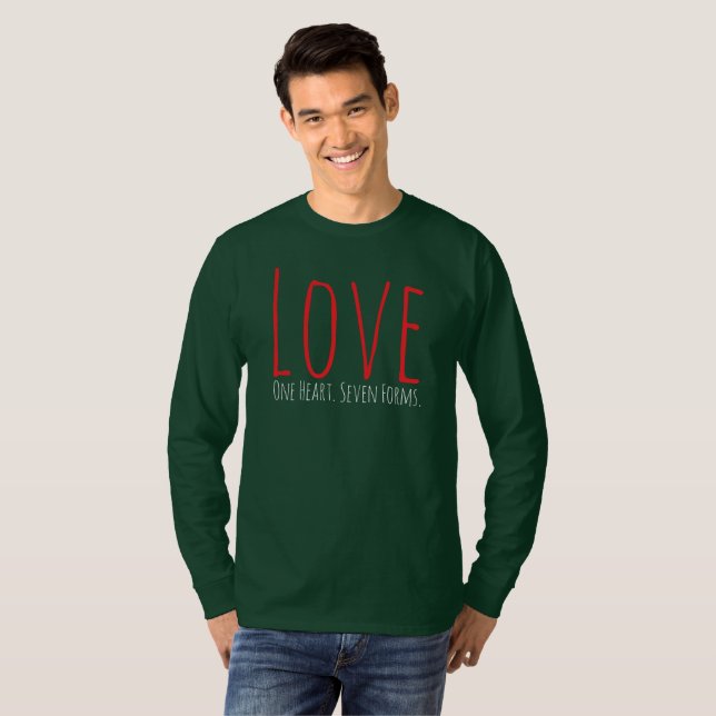 Camiseta Love - One Heart. Seven Forms T-Shirt (Anverso completo)
