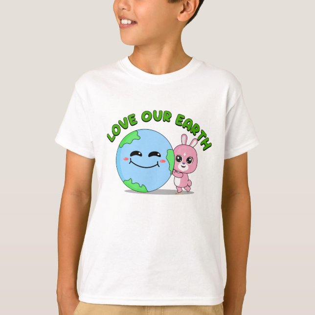 Camiseta Love Our Earth: Animal Frienz for Kids (Anverso)