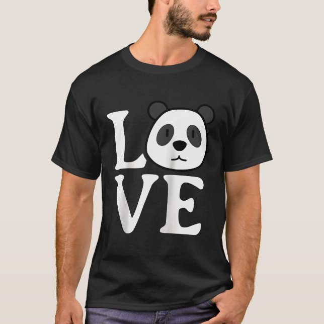 Camiseta Love Pandas Panda Bear Panda Bear Béisbol (Anverso)