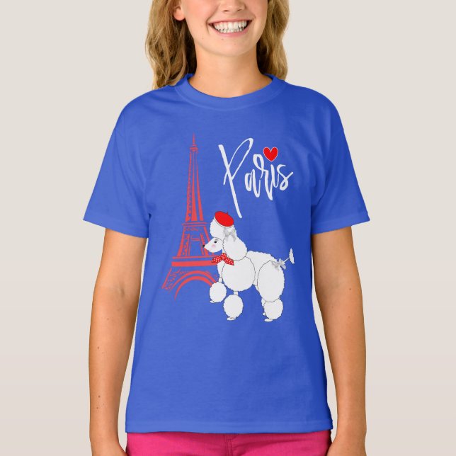 Camiseta Love Paris French Poodle Super Cute (Anverso)