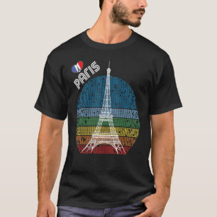 Camiseta Love Paris Retro Eiffel Tower France Souvenir Fren