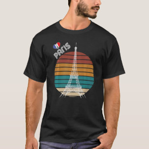 Camiseta Love Paris Retro Eiffel Tower France Turive Souve