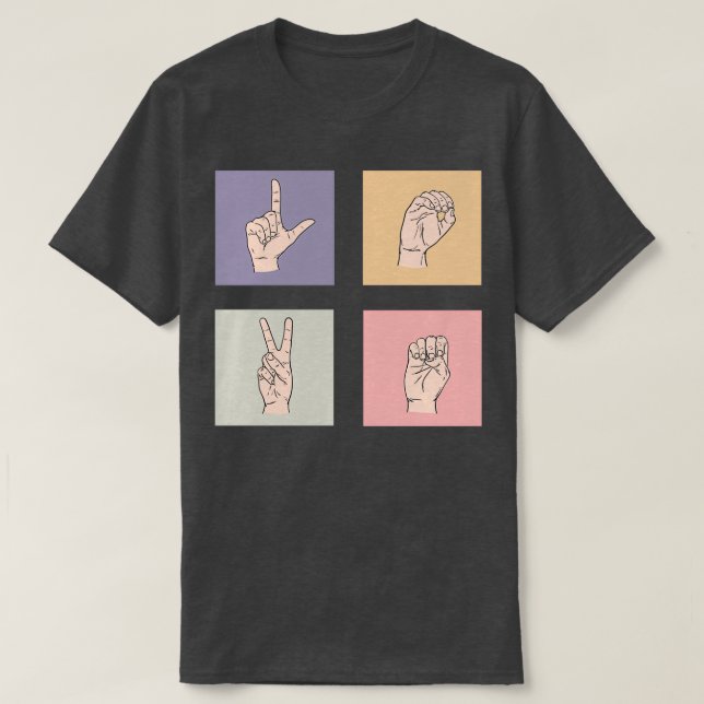 Camiseta LOVE Pastel (Diseño del anverso)