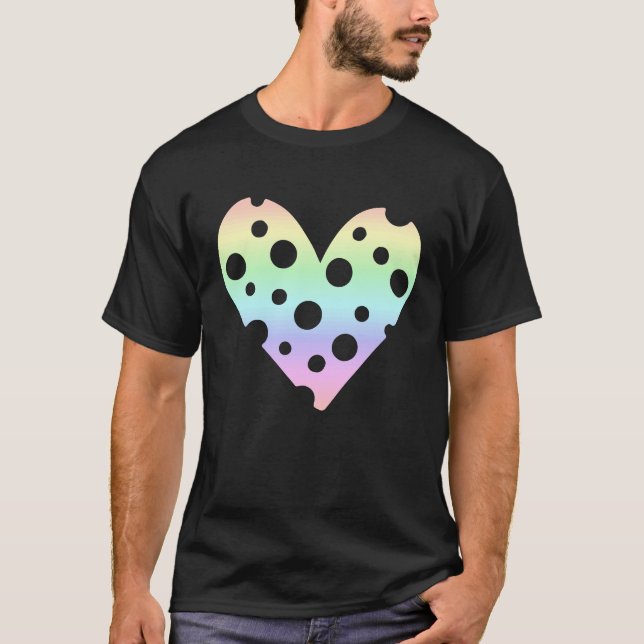 Camiseta Love Pastel Rainbow Love Heart (Anverso)
