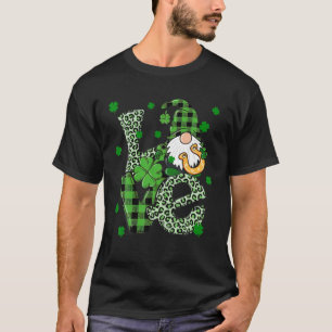 Camiseta LOVE Patrick Day Gnomes , Four Leaf Clover, Irland
