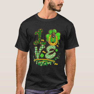 Camiseta LOVE Patrick's Day Leprechaun Irish Setter Dog