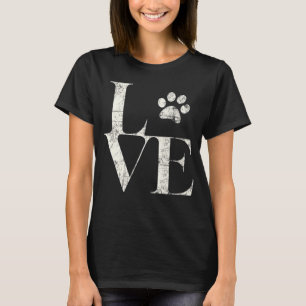 Camiseta Love Paw Furry Cat and Dog Friends