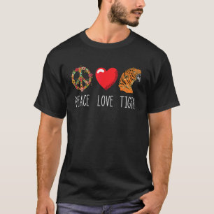 Camiseta Love Peace African Safari Wildlife Animal Bengal T
