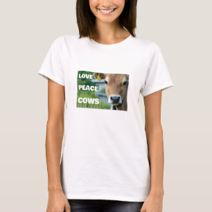 Camiseta Love Peace Cows (camiseta ligera)