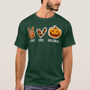 Camiseta Love Peace Halloween I Halloween Costume Horror Mo