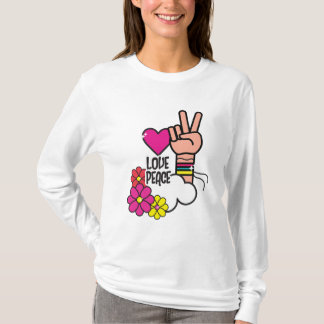 Camiseta "Love Peace Harmony - Minimalista Boho Watercolor 