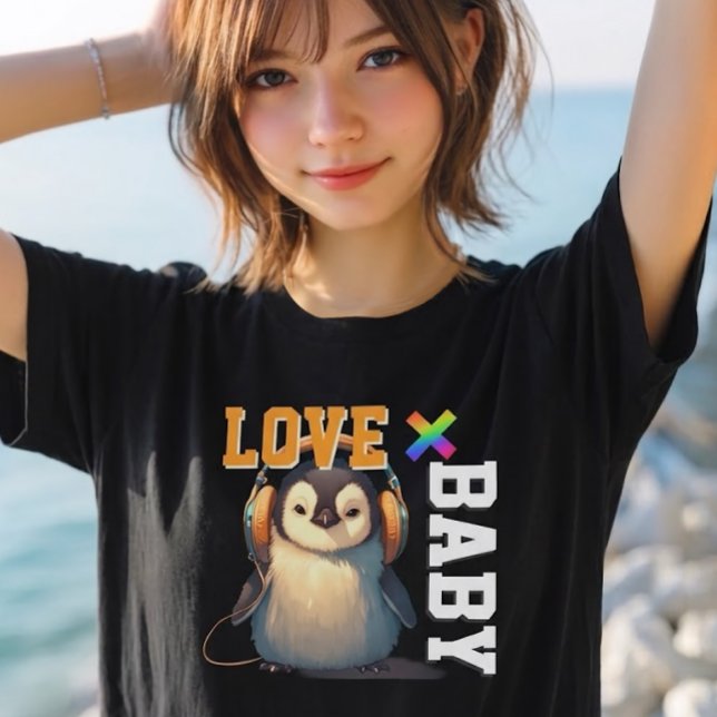 Camiseta LOVE × PENGUIN - Custom  (Subido por el creador)
