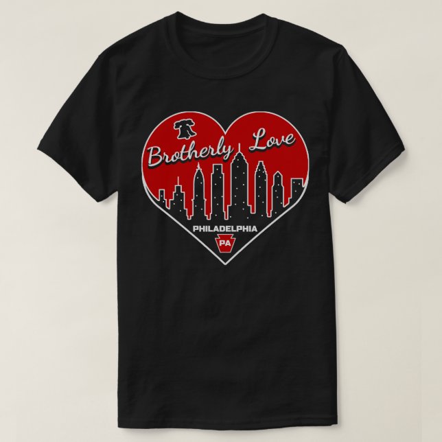 Camiseta Love Philadelphia PA Philly Lover Heart Skyli (Diseño del anverso)