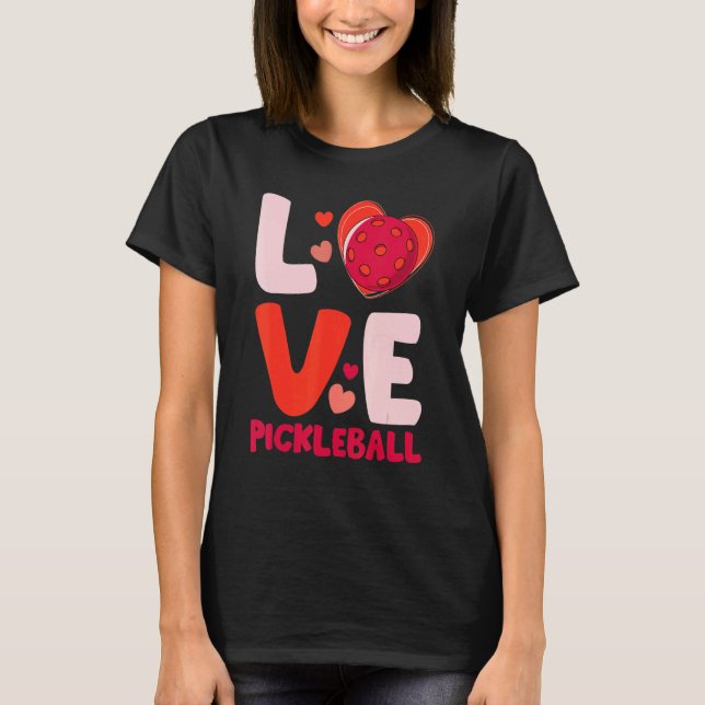 Camiseta Love Pickleball Heart Valentines For Player Kids G (Anverso)