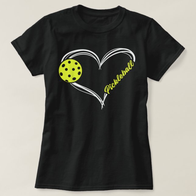 Camiseta Love Pickleball - juego de pickleball lindo, me en (Diseño del anverso)