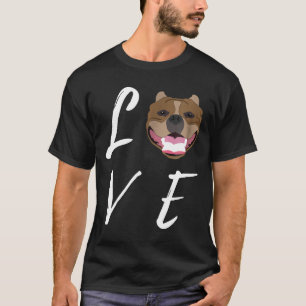 Camiseta Love Pit Bull Pitbull Cute Dog Puppy Lovers Tee