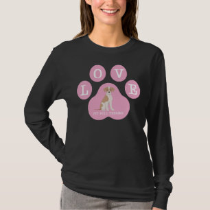Camiseta Love Pit Bull Terrier In Pink Paw