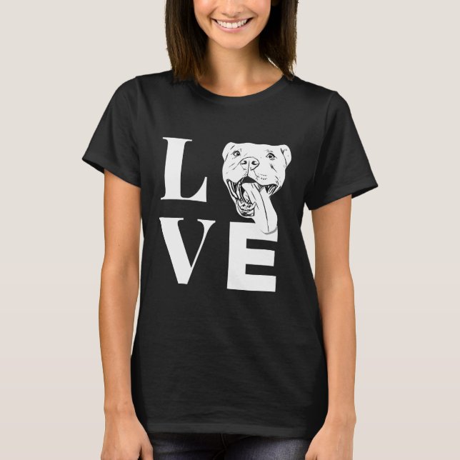 Camiseta Love Pit Bulls Designer Pitbull (Anverso)