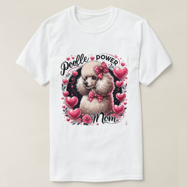 Camiseta Love Poodle - Heart Bubbles Tee (Diseño del anverso)