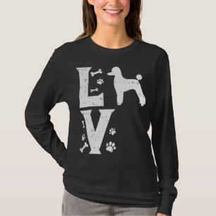 Camiseta Love Poodle Standard Miniatura Juguete Mascota Per