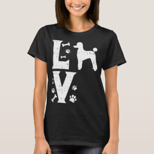 Camiseta Love Poodle Standard Miniatura Juguete Mascota Per
