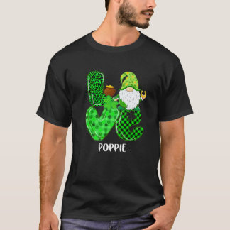 Camiseta Love Poppie Gnome Shamrock Patrick's Day Matching