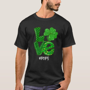 Camiseta Love Pops St Patrick's Day Green Plaid Leopard Sha