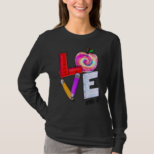 Camiseta Love Pre K Apple De Vuelta Al Profesor De La Escue
