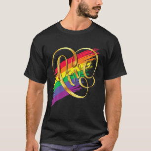 Camiseta LOVE Pride Best Life Gay LQBTQ Rainbow Heat Ally