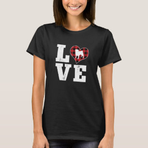 Camiseta Love Puggle Dog Lover Regalos Búfalo Plaid Dog Val
