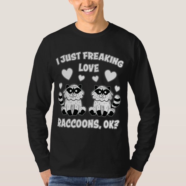 Camiseta Love Raccoons Design Raccoon Panda Raccoon (Anverso)