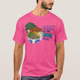 Camiseta Love Ramen Anime Noodles Kawaii Japonés Ske