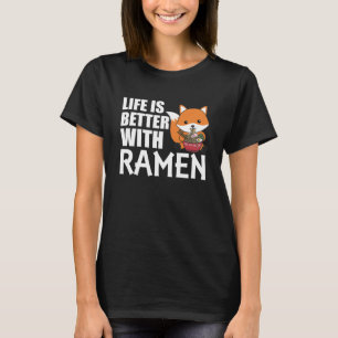 Camiseta Love Ramen Cute Fox Kawaii Foxes