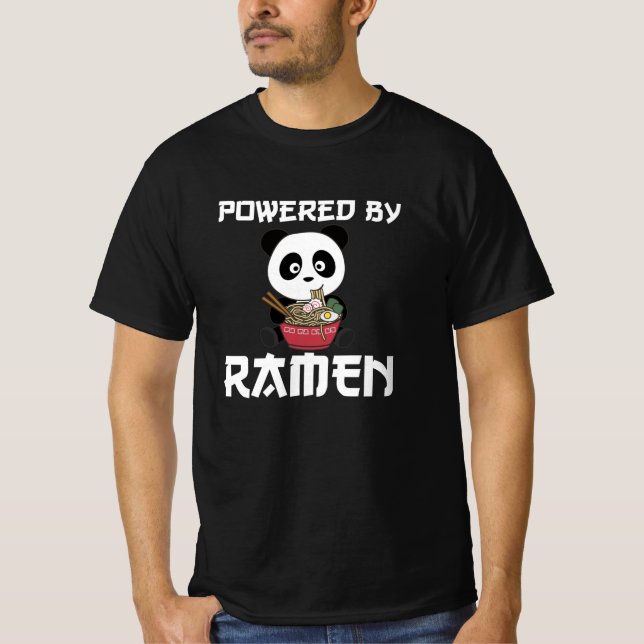 Camiseta Love Ramen Cute Panda Kawaii Pandas (Anverso)