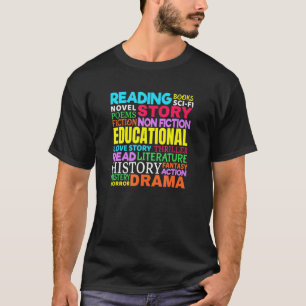 Camiseta Love Reading Books Motivational
