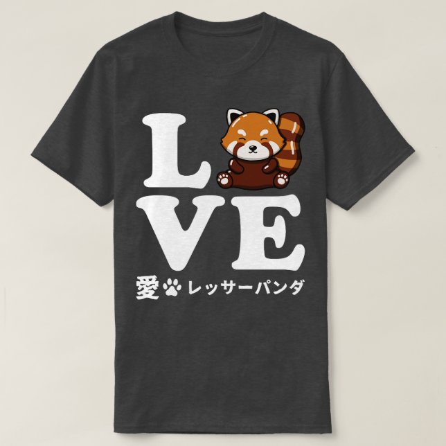 Camiseta Love Red Panda (Diseño del anverso)