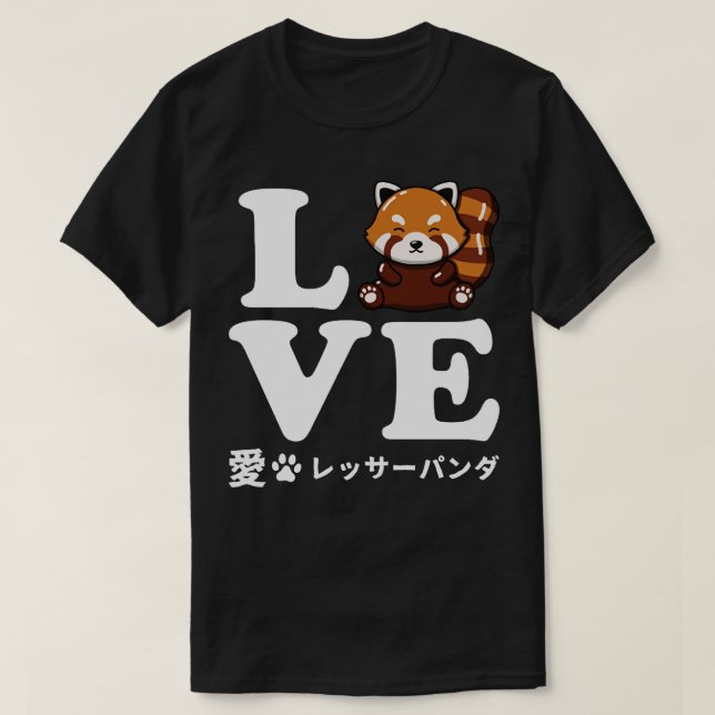 Camiseta Love Red Panda (Diseño del anverso)