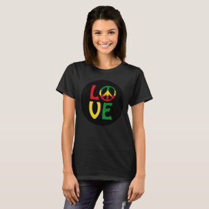 Camiseta LOVE Reggae con símbolo de paz