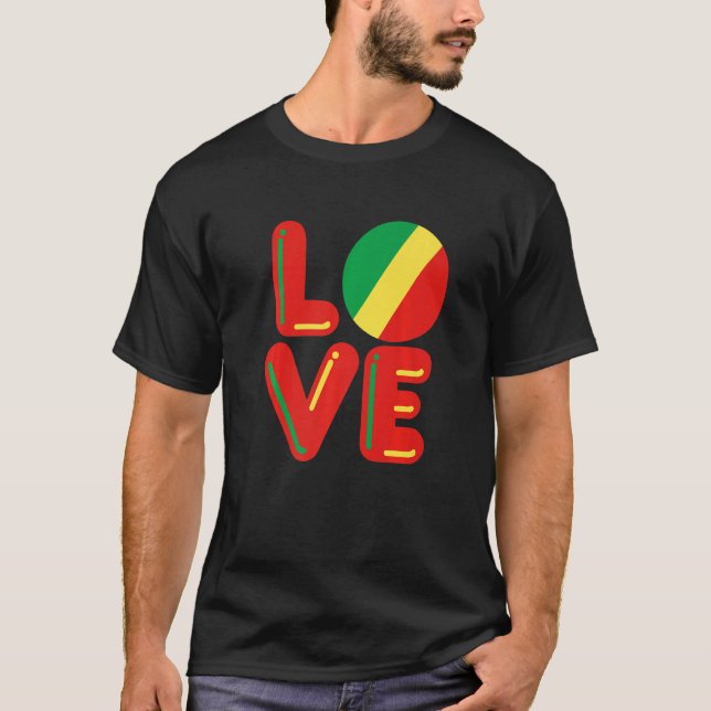 Camiseta LOVE - Republic Of The Congo Premium (Anverso)
