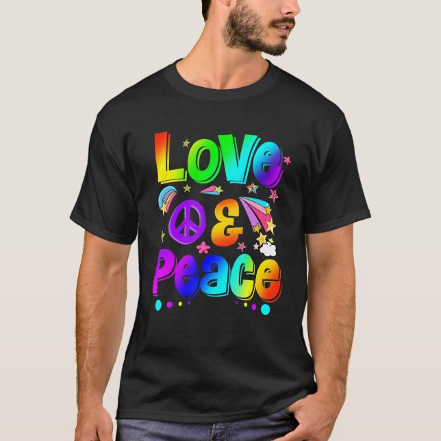 Camiseta Love Retro Groovy Love Hippie 70's Vibes (Anverso)