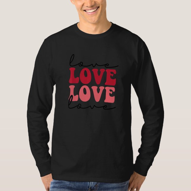 Camiseta LOVE Retro style Valentine's Day Heart (Anverso)