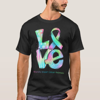 Camiseta LOVE Ribbon Conciencia sobre el cáncer mamario met