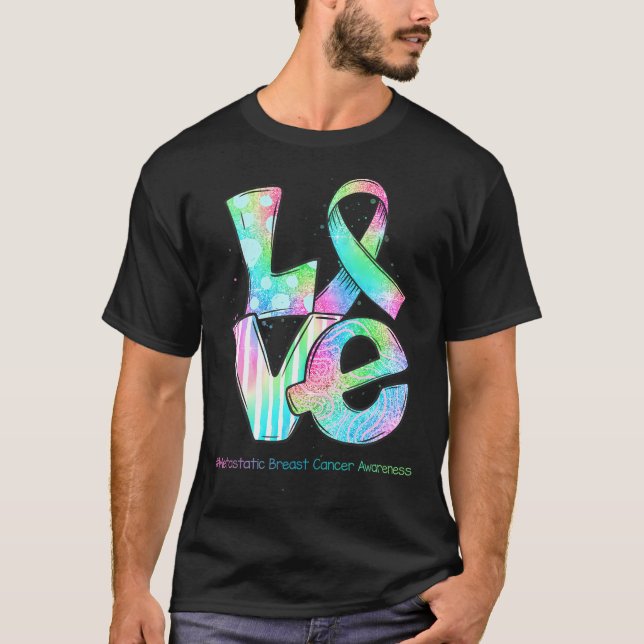 Camiseta LOVE Ribbon Conciencia sobre el cáncer mamario met (Anverso)