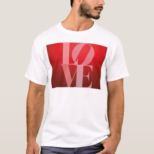 Camiseta Love Romance Red Pink (Anverso)