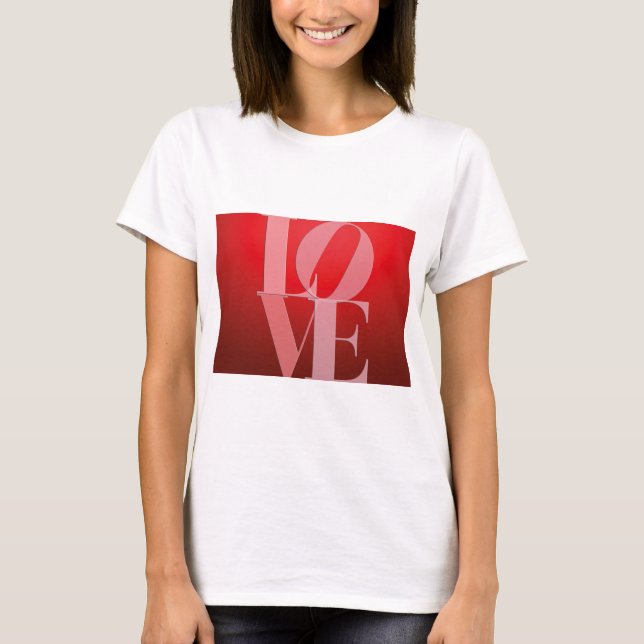 Camiseta Love Romance Red Pink (Anverso)